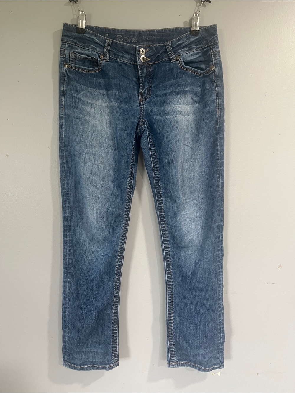 Warehouse One Women’s Blue Stretch Mid-Rise Skinny Jeans 29 Short